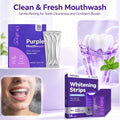 Purple Whitening Strips and Mouthwash Set