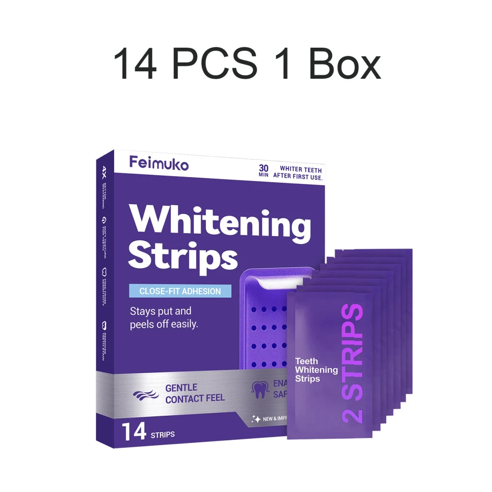 Purple Whitening Strips and Mouthwash Set