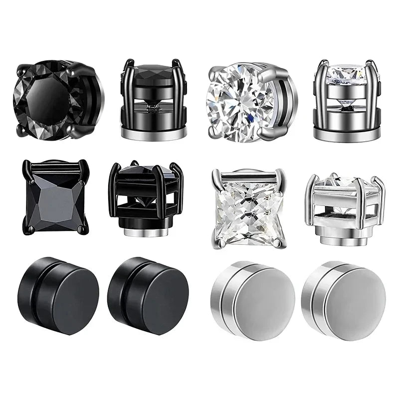 Magnetic Crystal Stud Earrings