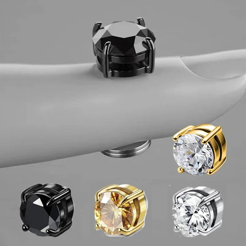 Magnetic Crystal Stud Earrings