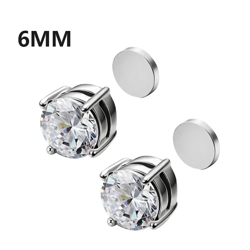 Magnetic Crystal Stud Earrings