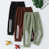 Children Waffle Knit Solid Casual Sweatpants