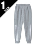 Children Waffle Knit Solid Casual Sweatpants