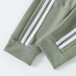 Children Waffle Knit Solid Casual Sweatpants