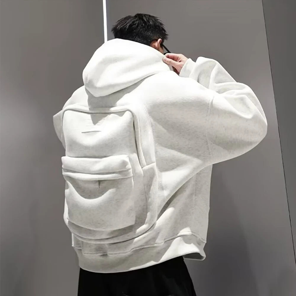 Loose Fit Zip-Up Streetwear Hoodie