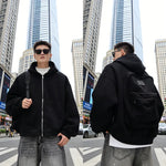 Loose Fit Zip-Up Streetwear Hoodie