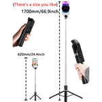 Portable Telescopic Bluetooth Selfie Stick