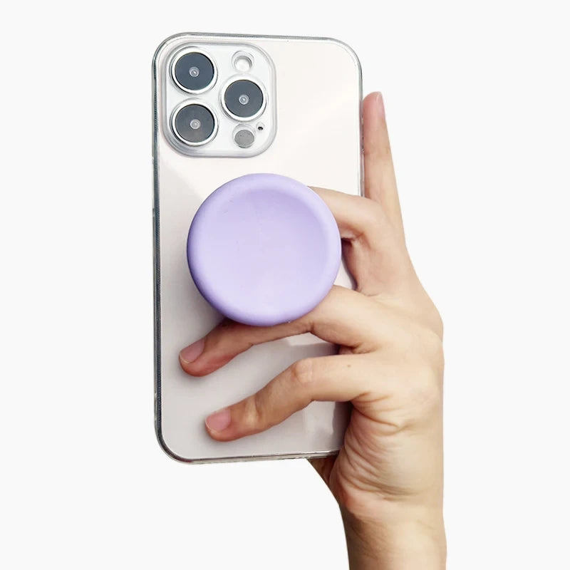 Macaron Solid Silicone Mobile Phone Grip Stand