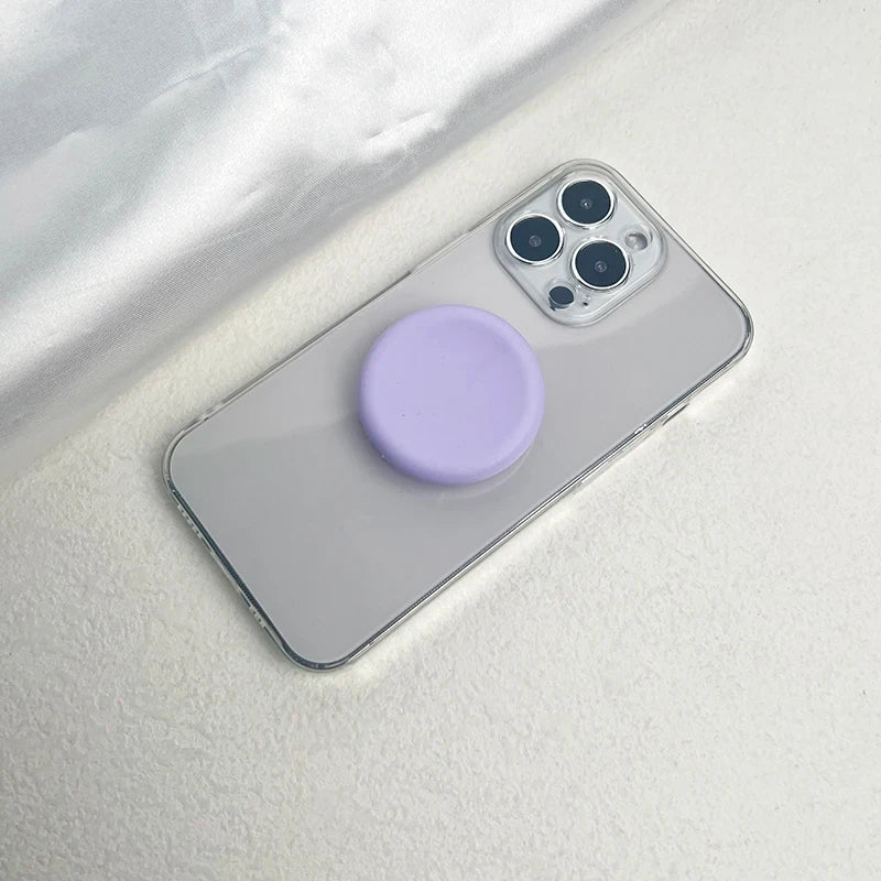 Macaron Solid Silicone Mobile Phone Grip Stand