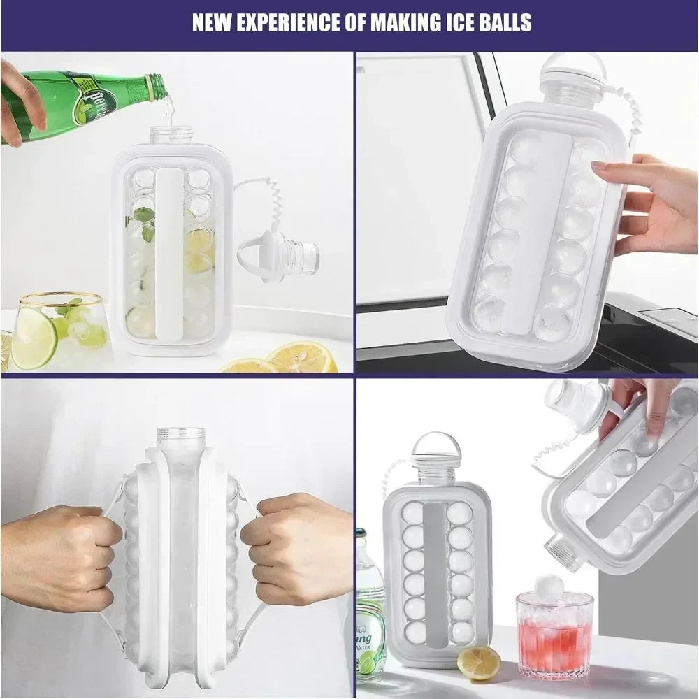 Portable Folding Ice Maker Water Bottle