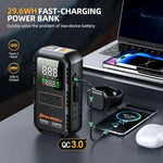 Portable Car Battery Jump Starter with Air Compressor